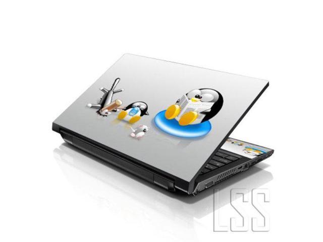LSS 17 17.3 Inches Laptop Notebook Skin Sticker with 2 Wrist Pads - Reusable Cover Protector Vinyl Sticker Cover Decal Fits 17' - 19' - Penguins...