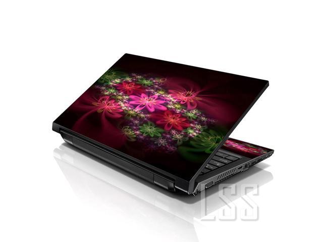 LSS 15 15.6 Inches Laptop Notebook Skin Sticker with 2 Wrist Pads - Reusable Cover Protector Vinyl Sticker Cover Decal Fits 13' - 16' - Black...