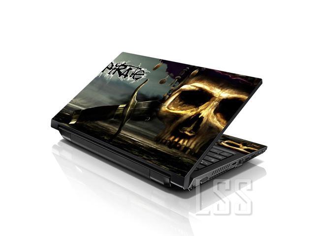 LSS 17 17.3 Inches Laptop Notebook Skin Sticker with 2 Wrist Pads - Reusable Cover Protector Vinyl Sticker Cover Decal Fits 17' - 19' - Pirate...