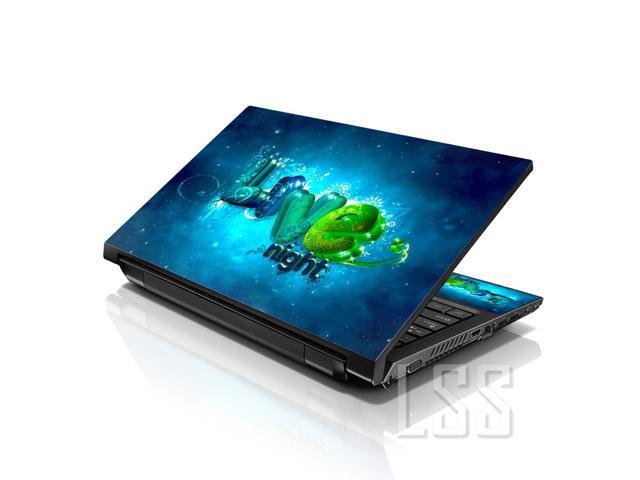 LSS 15 15.6 Inches Laptop Notebook Skin Sticker with 2 Wrist Pads - Reusable Cover Protector Vinyl Sticker Cover Decal Fits 13' - 16' - Love Night...