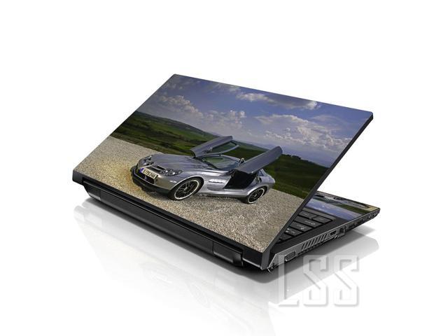 LSS 17 17.3 Inches Laptop Notebook Skin Sticker with 2 Wrist Pads - Reusable Cover Protector Vinyl Sticker Cover Decal Fits 17' - 19' - Mercedes...