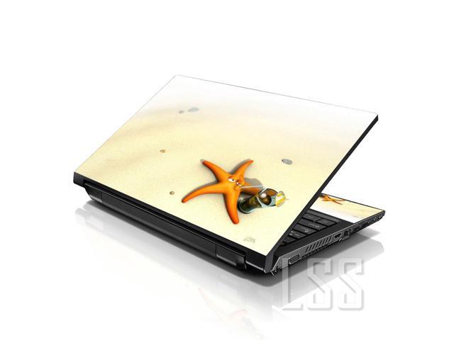 LSS 15 15.6 Inches Laptop Notebook Skin Sticker with 2 Wrist Pads - Reusable Cover Protector Vinyl Sticker Cover Decal Fits 13' - 16' - Star Fish...