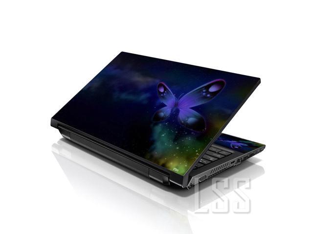 LSS 15 15.6 Inches Laptop Notebook Skin Sticker with 2 Wrist Pads - Reusable Cover Protector Vinyl Sticker Cover Decal Fits 13' - 16' - Purple Blue...