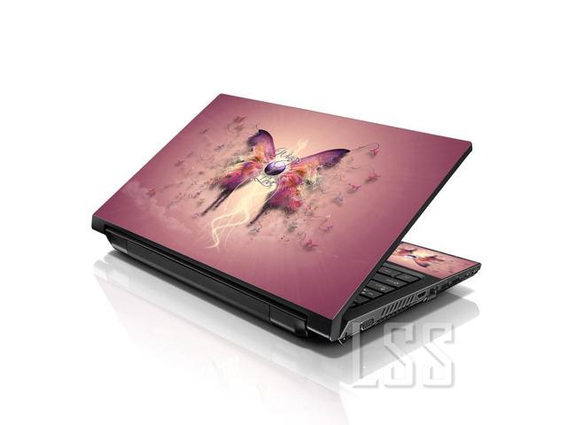 LSS 15 15.6 Inches Laptop Notebook Skin Sticker with 2 Wrist Pads - Reusable Cover Protector Vinyl Sticker Cover Decal Fits 13' - 16' - Purple...
