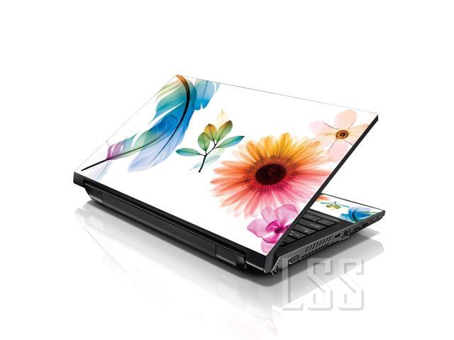 LSS 15 15.6 Inches Laptop Notebook Skin Sticker with 2 Wrist Pads - Reusable Cover Protector Vinyl Sticker Cover Decal Fits 13' - 16' - Daisy...