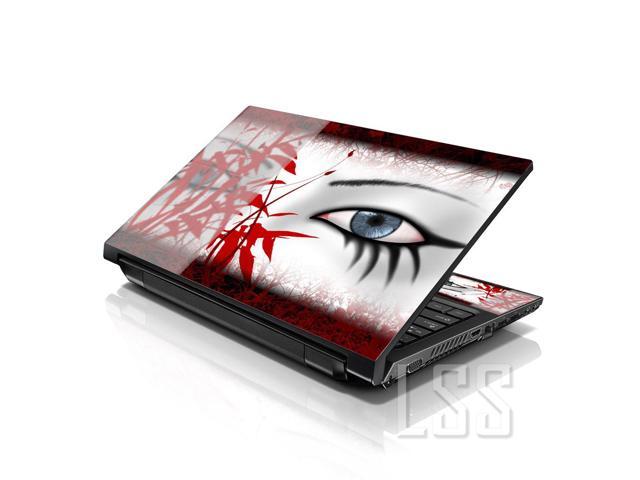 LSS 17 17.3 Inches Laptop Notebook Skin Sticker with 2 Wrist Pads - Reusable Cover Protector Vinyl Sticker Cover Decal Fits 17' - 19' - Red...