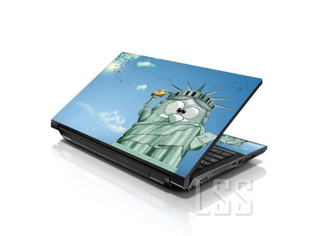 LSS 17 17.3 Inches Laptop Notebook Skin Sticker with 2 Wrist Pads - Reusable Cover Protector Vinyl Sticker Cover Decal Fits 17' - 19' - Statue of...
