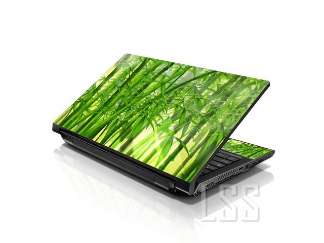 LSS 15 15.6 Inches Laptop Notebook Skin Sticker with 2 Wrist Pads - Reusable Cover Protector Vinyl Sticker Cover Decal Fits 13' - 16' - Bamboo in...