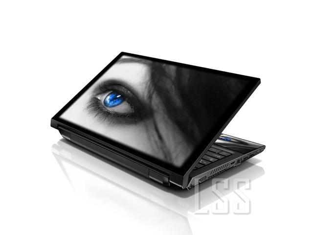 LSS 15 15.6 Inches Laptop Notebook Skin Sticker with 2 Wrist Pads - Reusable Cover Protector Vinyl Sticker Cover Decal Fits 13' - 16' - Blue Eye...