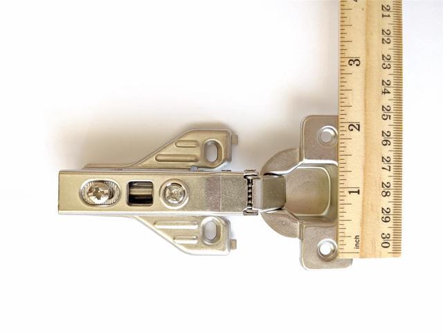 1 Piece Clip on Soft Close Hinges 105 Degree Self Close for Frameless Cabinet with Mounting Plates Full Overlay Premium Included Screws 1 Piece...