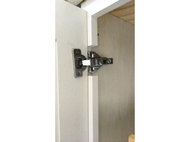1 Piece Clip on Soft Close Hinges 105 Degree Self Close for Frameless Cabinet with Mounting Plates Full Overlay Premium Included Screws 1 Piece...