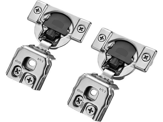 Soft Close 1-1/4' Overlay Cabinet Hinge Cabinet Kitchen Hardware Kitchen Cabinet Door Hinges With Screws 105 Degree 6 Ways 3 Cam Adjustment