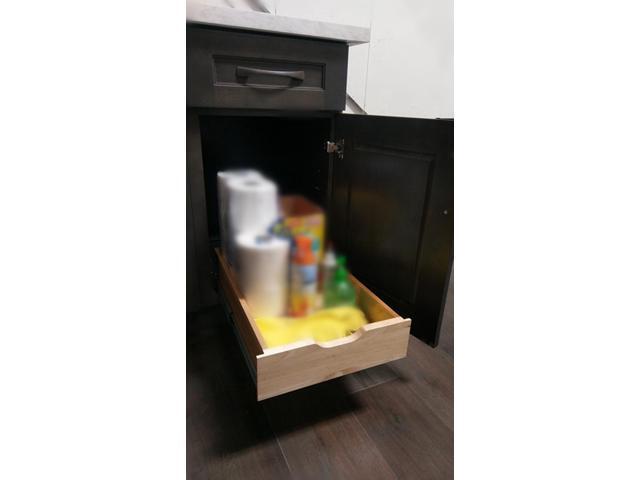 Fully Assembled Soft Close Drawer Organizer Pull Out Under Cabinet Sliding Shelf Pull Out Organizer Drawer Roll Out Wood Box Storage Shelve ...
