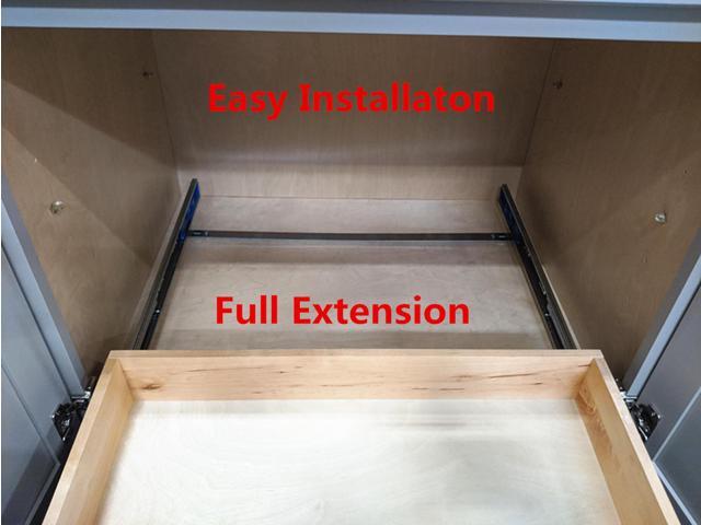 Fully Assembled Soft Close Drawer Organizer Pull Out Under Cabinet Sliding Shelf Pull Out Organizer Drawer Roll Out Wood Box Storage Shelve ...