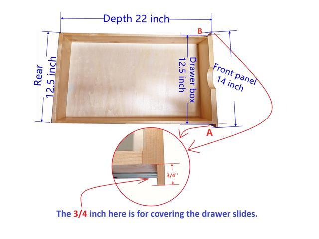 Fully Assembled Soft Close Drawer Organizer Pull Out Under Cabinet Sliding Shelf Pull Out Organizer Drawer Roll Out Wood Box Storage Shelve ...