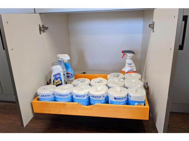 26'' Under Sink Organizers Storage Dovetail Drawer Rollout Drawer Wood Tray Kitchen Organizer Cabinet Slide Out Shelve Pull-Out Shelf Organization...