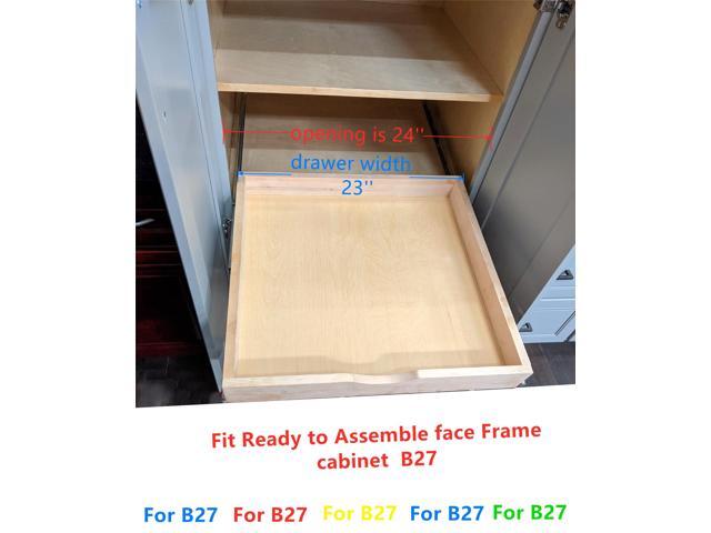 23'' Width Drawer Box Wooden Roll Out Tray Wood Pull Out Tray, Kitchen Cabinet Organizer, Kitchen Organization Storage Drawer, Pantry Organization...