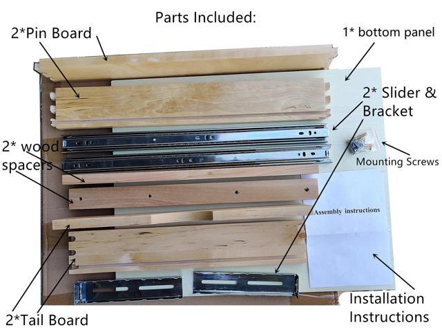23'' Width Drawer Box Wooden Roll Out Tray Wood Pull Out Tray, Kitchen Cabinet Organizer, Kitchen Organization Storage Drawer, Pantry Organization...
