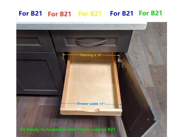 17'' Width Pull Out Drawer Garbage Drawer Roll Out Tray Wood Pull Out Drawer Box Kitchen Cabinet Organizer Cabinet Slide Out Shelv Pull-Out Shelf...