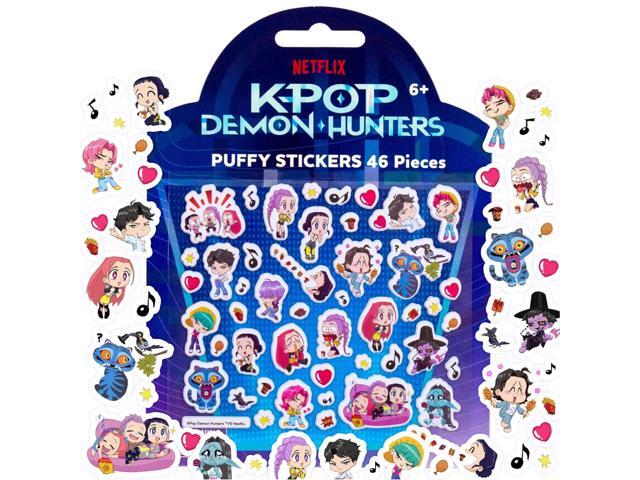 Kpop Demon Hunters Puffy Stickers, Includes Over 40 Designs, Official Kpop Demon Hunters Merch, Great Scrapbook Supplies, Cool Stuff for Planners,...