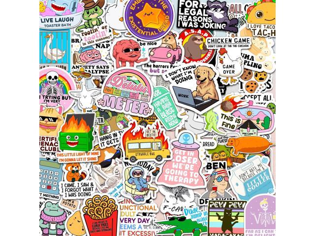Delulu is Da Solulu by Puraesla - 300PCS Funny Holographic Stickers for Adults - Sarcastic Meme Decals for Friends,Co Workers Waterproof Vinyl for...
