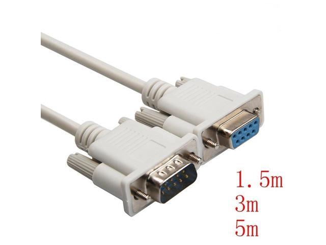 DB9 Serial Cable 9 Pin RS232 Serial Cable Male To Female PC Converter Extension Cable 9Pin Adapter Cable 1.5m/3m Cable length: 5M Color: male to...