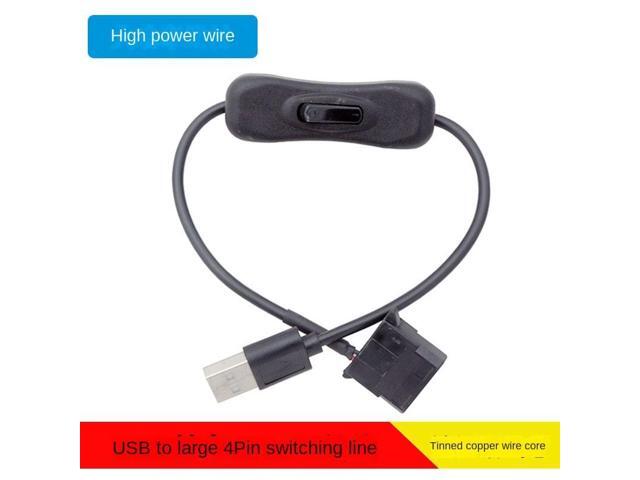 USB To Big 4 Pin Molex Switch Line Fan Power Cable Computer Case Adapter Cord 12V 4Pin Female To 5V USB Male USB Adapter Cable