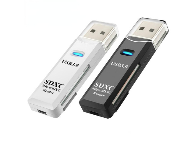 2 IN 1 Card Reader USB 3.0 Micro SD TF Card Memory Reader High Speed Multi-card Writer Adapter Flash Drive Laptop Accessories