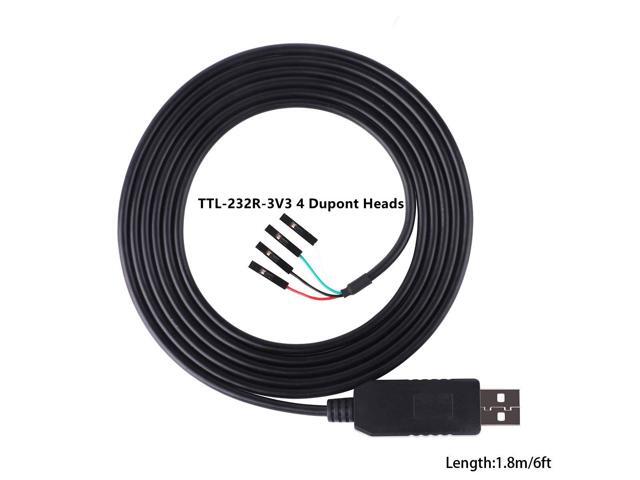 FTDI TTL-232R-3V3 USB to TTL UART Converter Adapter Serial Cable,3.3V, Header 4 Pin, 4 WAY