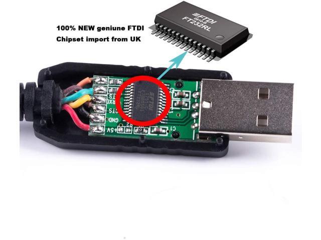 FTDI TTL-232R-3V3 USB to TTL UART Converter Adapter Serial Cable,3.3V, Header 4 Pin, 4 WAY