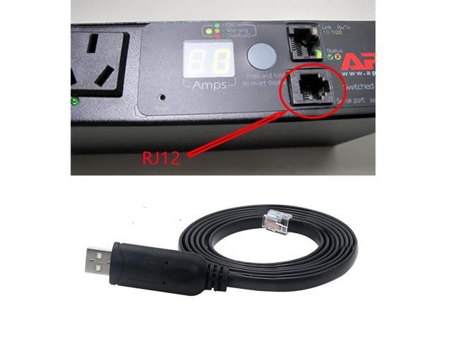 USB to RJ12 Adapter Console Cable for APC PDU Cable 940-0144 Replacement, Compatible with APC Metered and Switched Rack PDU AP78xx, AP79xx, AP86xx,...