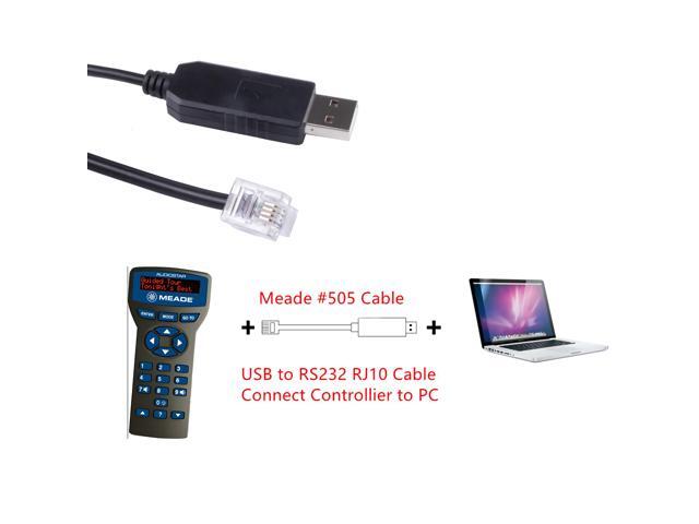 USB to RS232 RJ10 4P4C Console Upgrade Cable for Meade HC 497 Autostar Audiostar,for Meade 505 Cable Replacement, for LX200 LX90 LX850 LX600 LX80...
