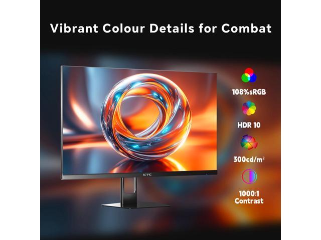 KTC Gaming Monitor 27 inch 180hz 1ms Fast IPS Screen 1080p Monitor 2 x HDMI 2.1 &1 x Display Port 1.4 Support Freesync and Wall Mount 108%...