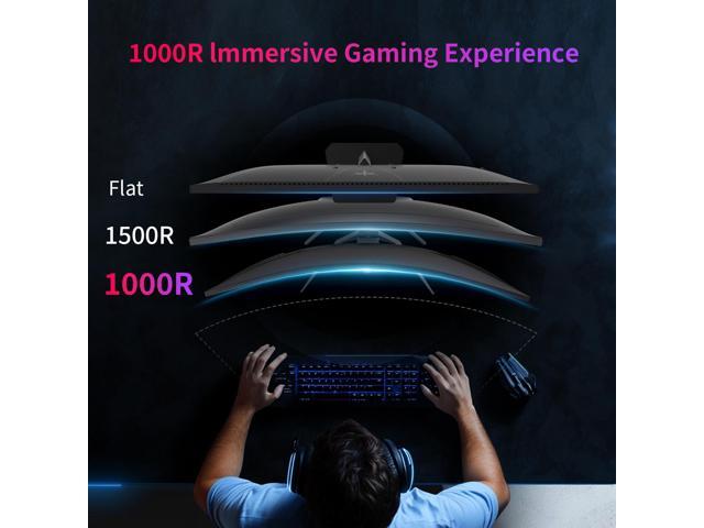 KTC 32 Inch 240Hz Curved Gaming Monitor, 2K 1440P Computer PC Monitor with 1000R 1ms Frameless, Adaptive Sync,122% sRGB, HDMI, DisplayPort, Tilt...