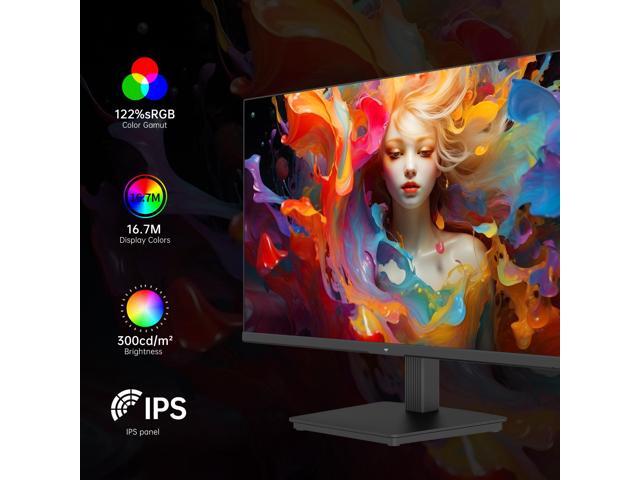 KTC 24 Inch QHD 2560x1440 IPS Computer Monitor, 100Hz Zero-Frame 2K Gaming Office Monitor, Adaptive Sync, HDR10, VESA, Tilt Adjustable, Low Blue...