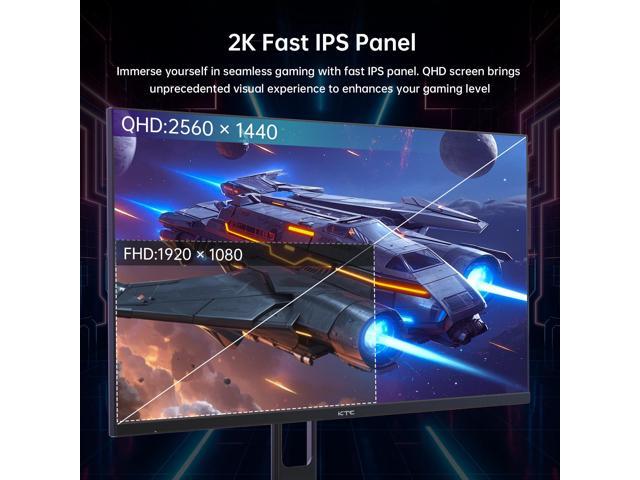 KTC 27 Inch QHD Gaming Monitor, 2K 200Hz Up to 210Hz 1ms Fast IPS Computer Monitor, HDR400, 1440P with Adaptive Sync, Built-in Speakers, HDMI...