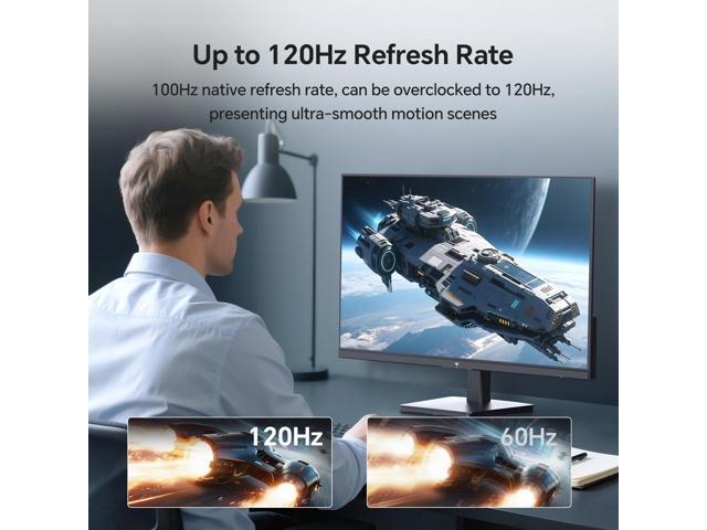 KTC 27 Inch QHD Computer Monitor 100Hz, Up to 120Hz, IPS Panel, 2K 1440P PC Gaming Monitor for Home Office, Adaptive-Sync Support, HDR10, Tilt...