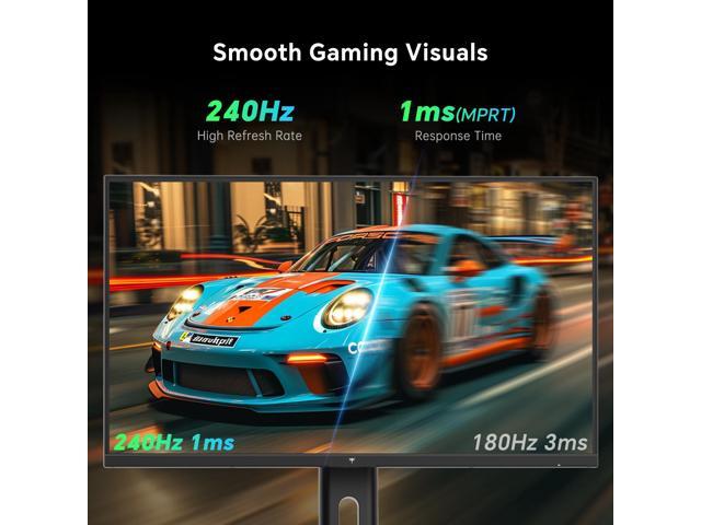 KTC 27 Inch Gaming Monitor 240Hz, FHD 1080p Fast IPS Computer Monitor with Adaptive Sync, HDR, Height Pivot Tilt Adjustable, Vesa Mount,...
