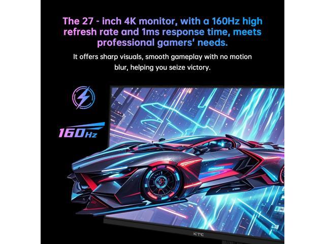 KTC 27 Inch 4K Gaming Monitor, UHD 3840x2160 160Hz Compute Monitor, Fast IPS Panel, Adaptive Sync, HDMI DisplayPort, HDR400, Height Pivot Swivel...