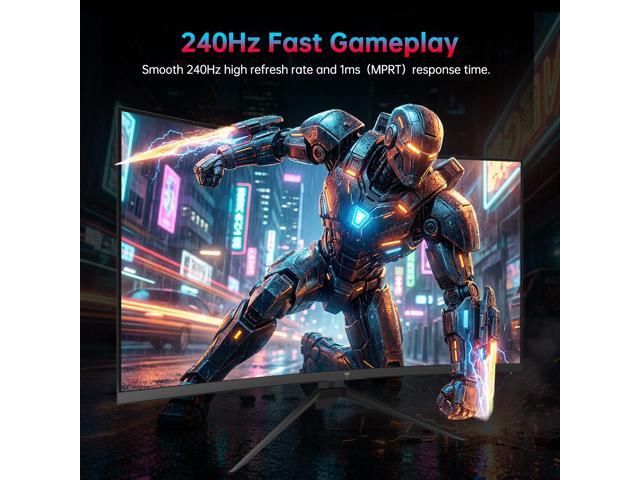KTC 27 Inch 240Hz Curved Gaming Monitor, 2K QHD 2560x1440P Computer Monitor with 1000R, 2500:1 Contrast, Adaptive Sync, DP 1.4, HDMI 2.0, VESA,...