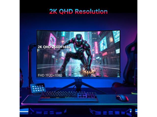 KTC 27 Inch 240Hz Curved Gaming Monitor, 2K QHD 2560x1440P Computer Monitor with 1000R, 2500:1 Contrast, Adaptive Sync, DP 1.4, HDMI 2.0, VESA,...