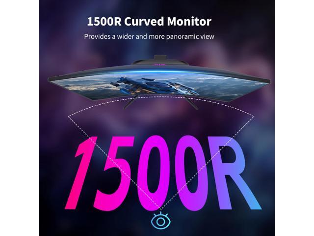 KTC H27S5C 27' Curved Gaming Monitor, 1440P QHD 144Hz 120Hz Monitor, 1500R HVA Panel, HDR400, Adaptive Sync, 400nits, HDMI 2.0 x2, DP 1.4, VESA...