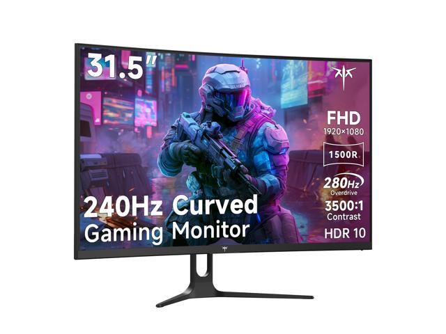 KTC 32 Inch 280Hz 240Hz Curved Gaming Monitor, FHD 1500R PC Monitor 1080P, Adaptive-Sync, HDR, 128% sRGB, 3500:1 Contrast, HDMI/DisplayPort, VESA...
