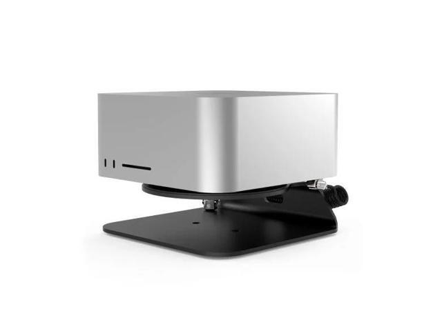 Compulocks Mac Studio Security Stand with Dual Head Coiled Cable Keyed Lock Black