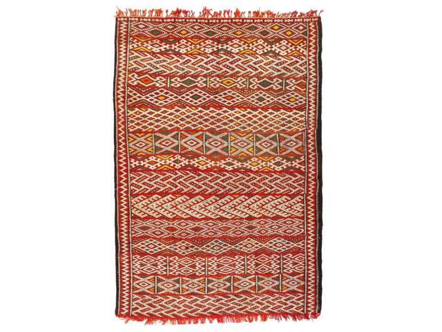 Photos - Area Rug Canvello 1980's Flat Weave Colorful Moroccan Rug - 5'6' x 8' D11869