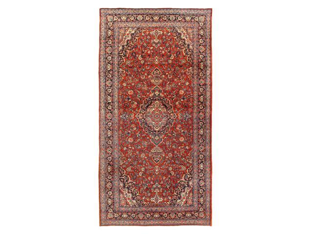 Photos - Area Rug Canvello Hand Knotted Persian Gold And Red Rug - 8'11" X 17'2" D12014