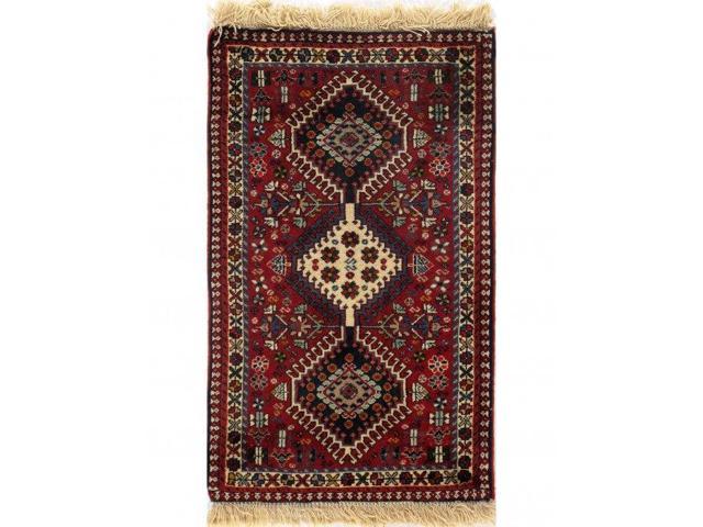 Photos - Area Rug Canvello Persian Yalameh Blue And Red Rug - 2' X 3'3' D09560