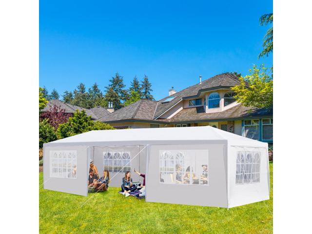 HOPDAY 3x9m Outdoor Party Tent - 7-Sided Spiral Iron Frame,PE Canopy for Weddings & Events