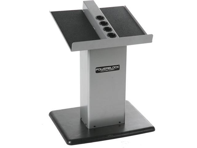 POWERBLOCK Large Column Stand, Dumbbell Rack & Weight Rack,Silver/black