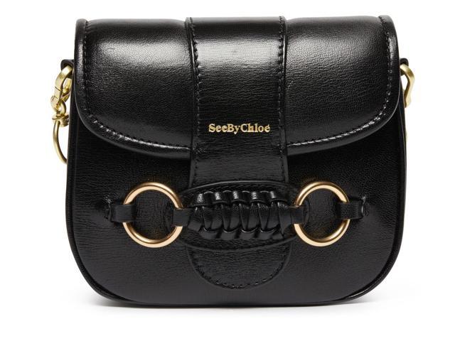 Photos - Women Bag See by Chloe Women's Saddie Black Leather Shoulder Handbag